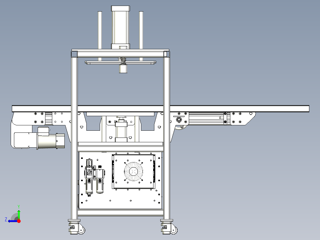 在线式压装机右视图