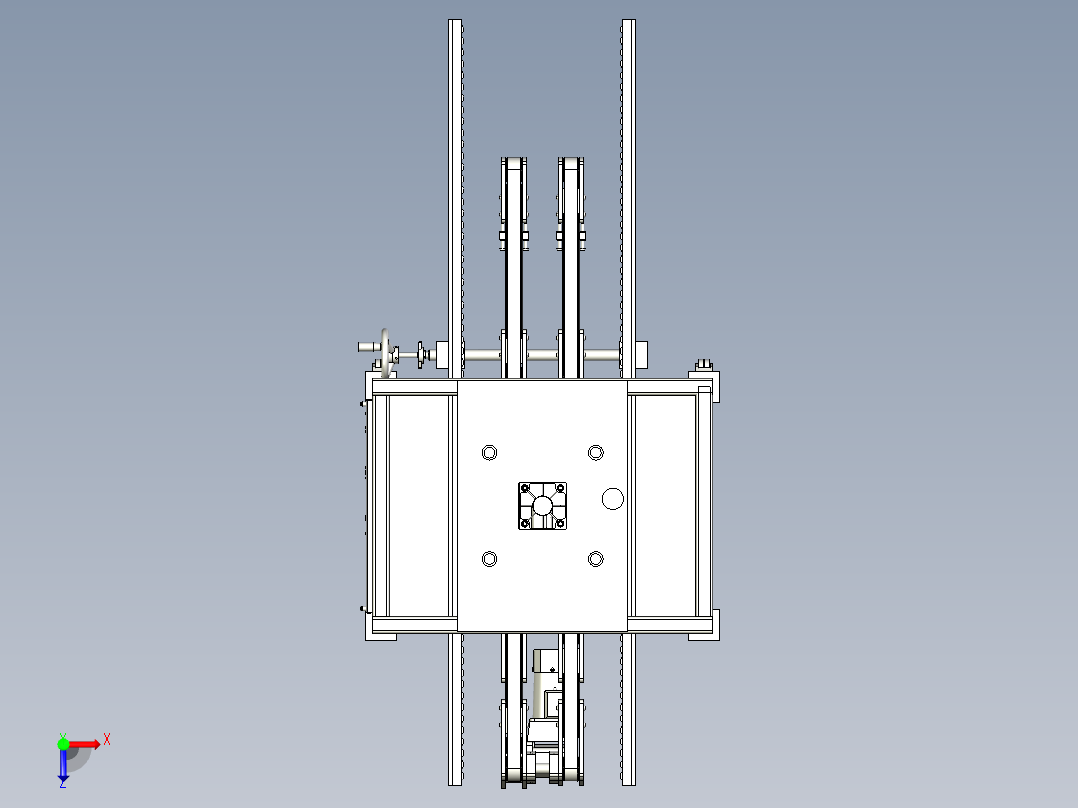 在线式压装机俯视图