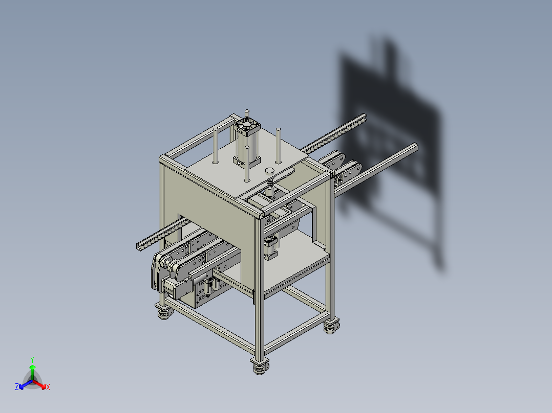 在线式压装机正等轴测图