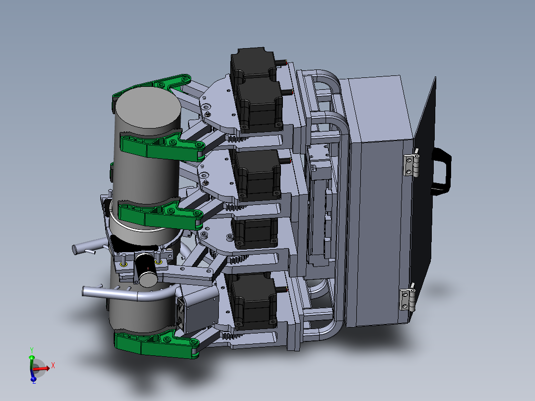 爬杆清洁机器人设计【含三维SW模型+CAD图纸+说明书】