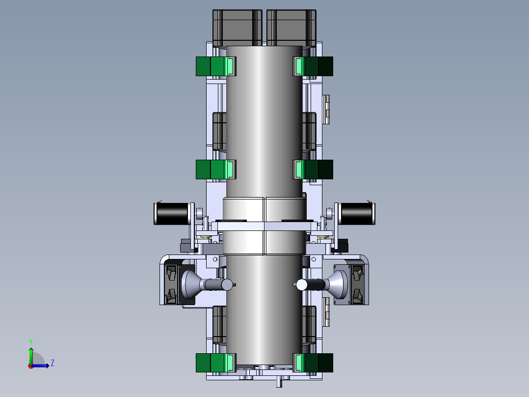爬杆清洁机器人设计【含三维SW模型+CAD图纸+说明书】左视图