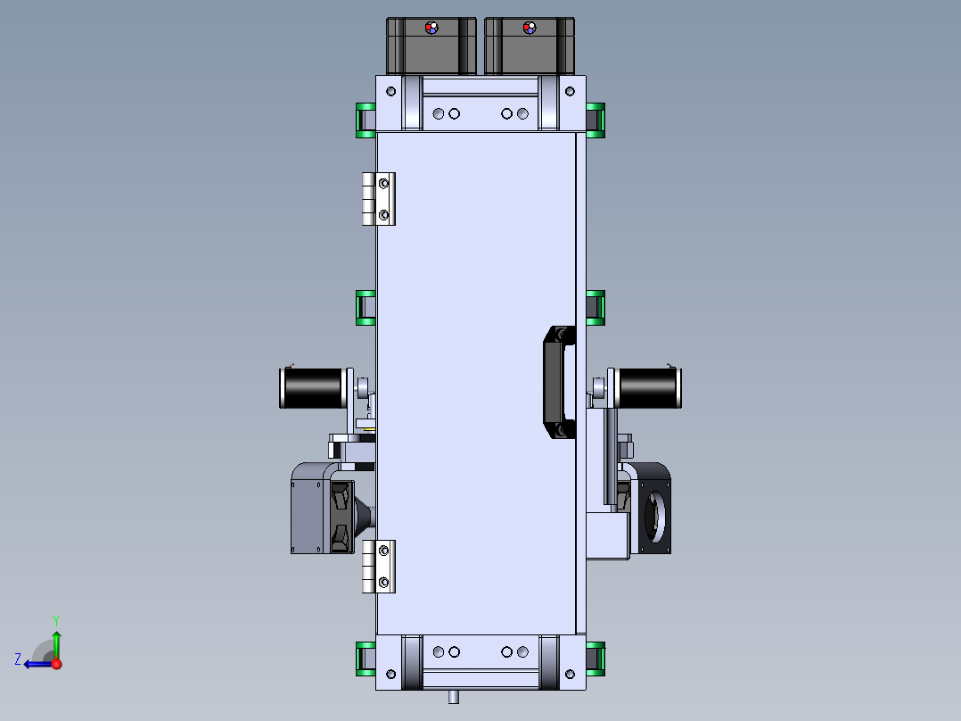 爬杆清洁机器人设计【含三维SW模型+CAD图纸+说明书】右视图