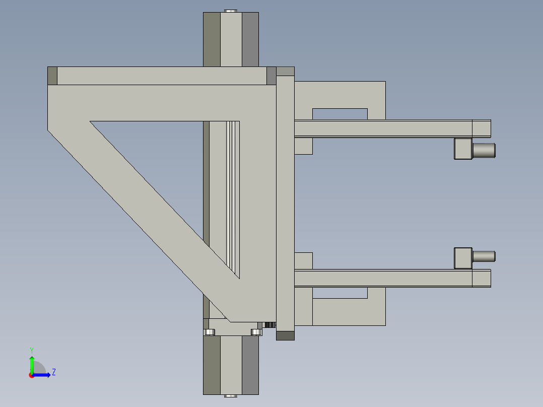 机器人夹具装配体B左视图