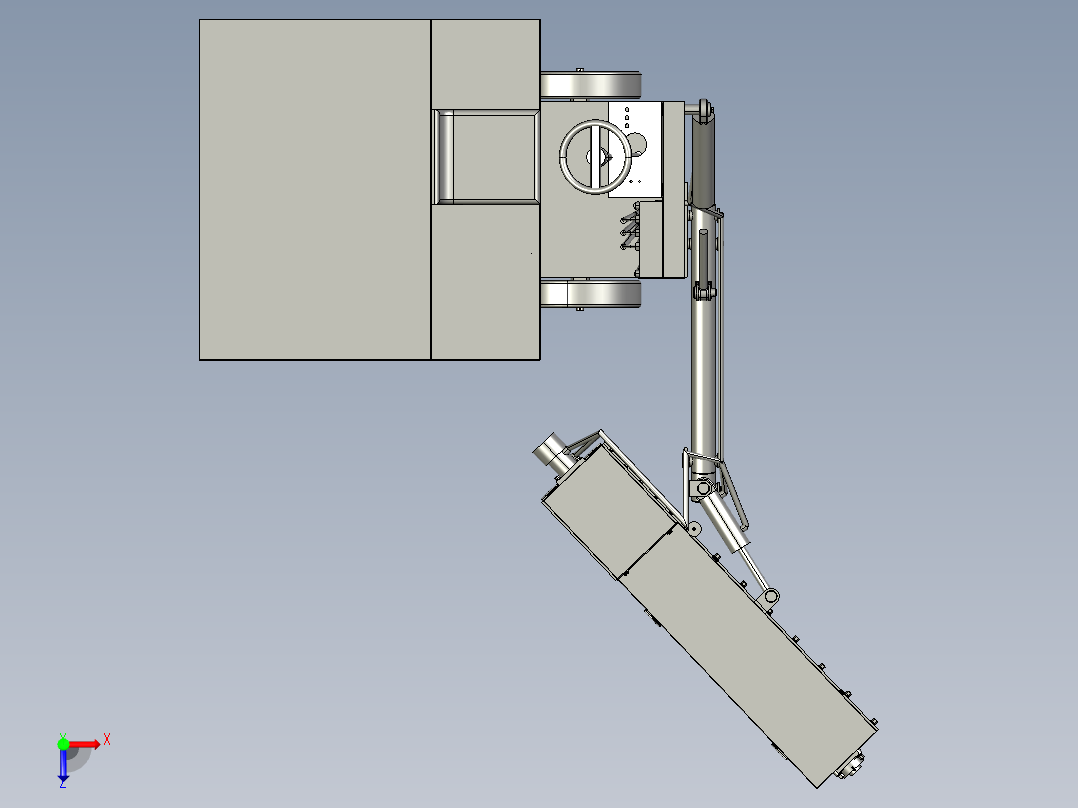 养牛自动撒料机牛场精料喂料车俯视图