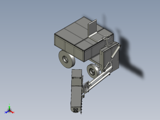 养牛自动撒料机牛场精料喂料车正等轴测缩略图