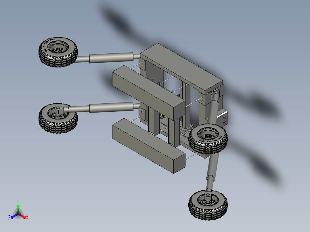 菊花茶采摘装置正等轴测图