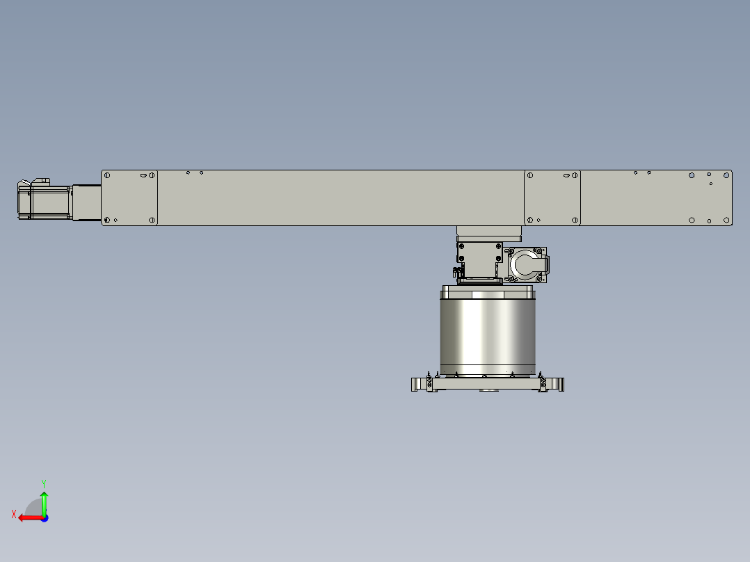 伺服方钢架子后视图