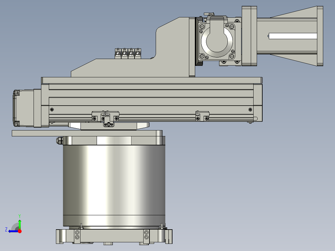 伺服方钢架子右视图