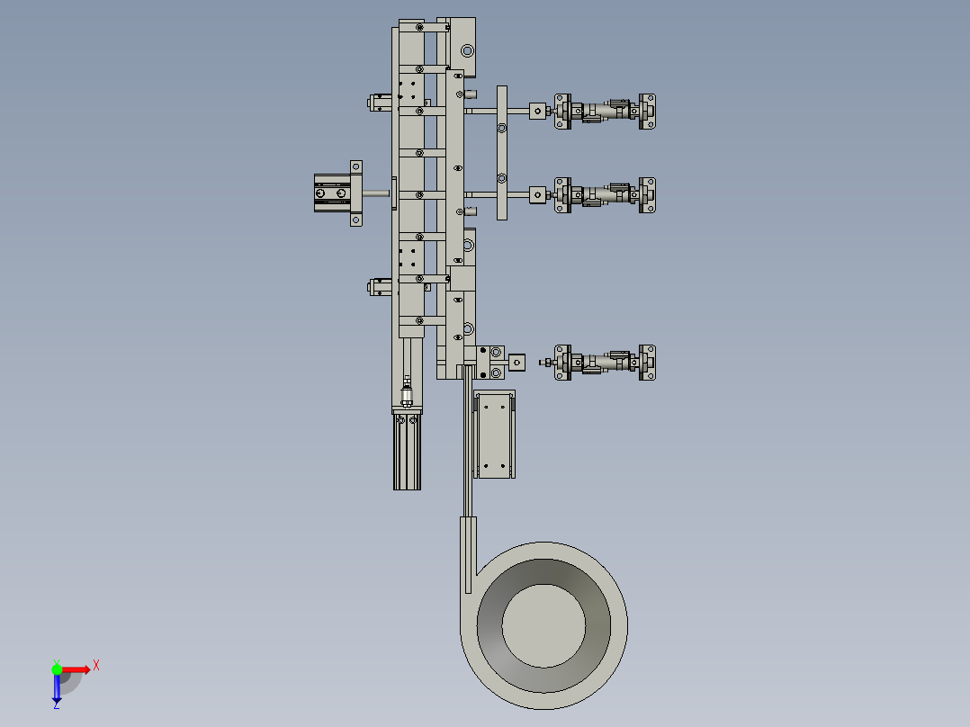 移料滑槽俯视图