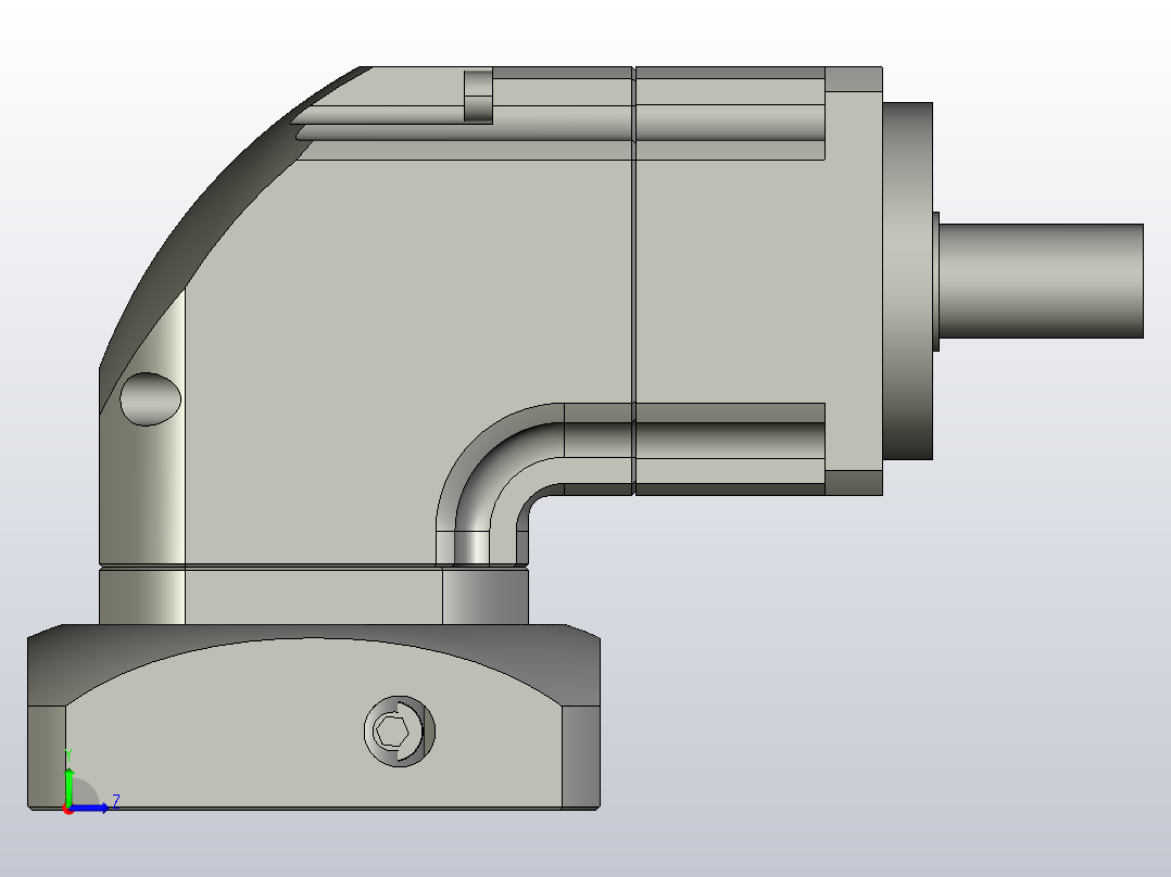 ZJGH060-L1 14-70-90-M5精密型ZJGH60转角行星减速机左视图