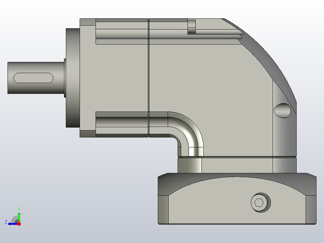 ZJGH060-L1 14-70-90-M5精密型ZJGH60转角行星减速机右视图