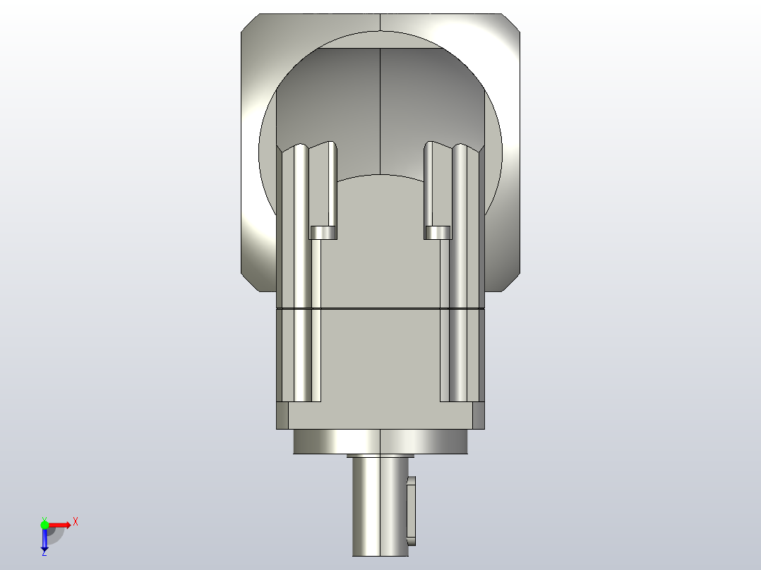 ZJGH060-L1 14-70-90-M5精密型ZJGH60转角行星减速机俯视图
