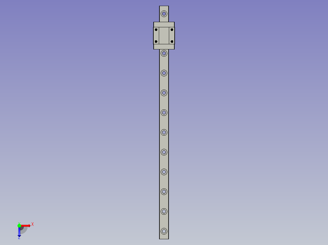 MGN12C2R295Z0H-HIWIN直线导轨组件俯视图