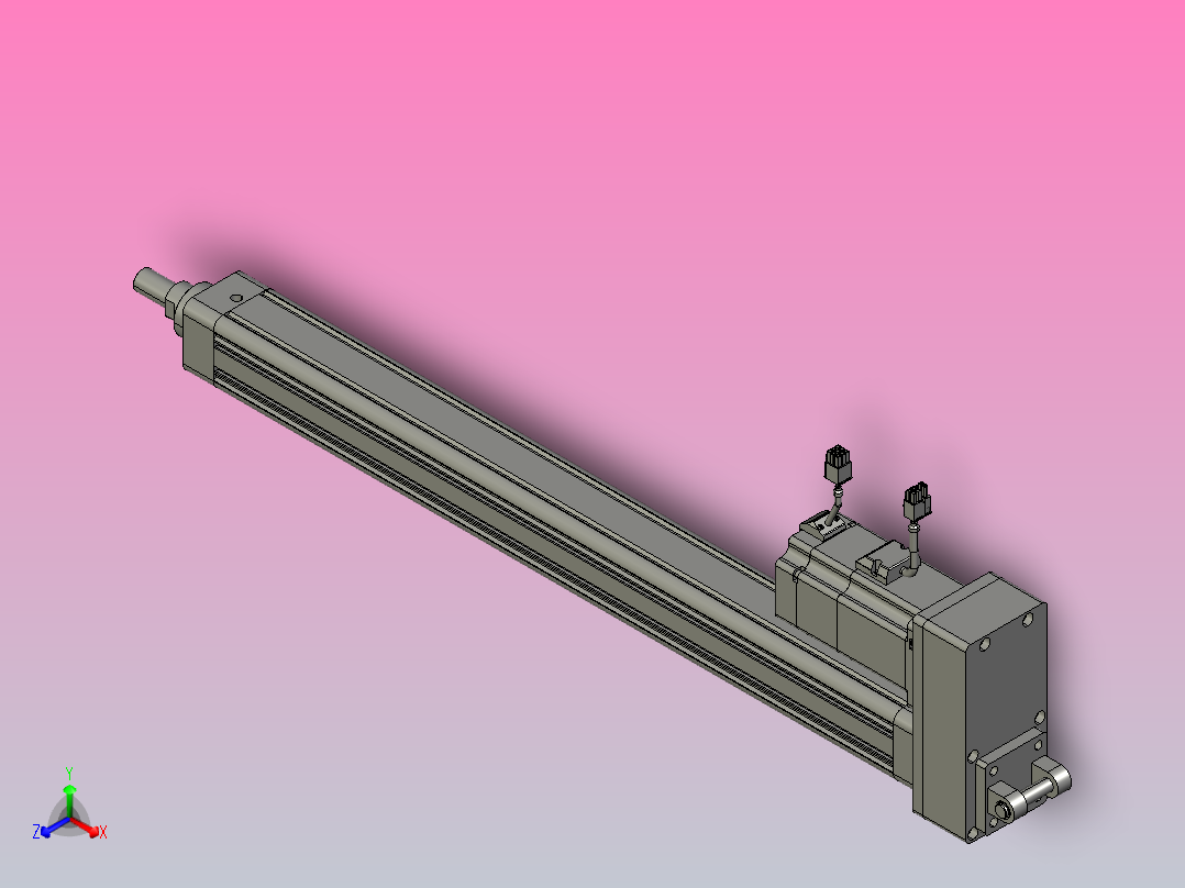 轻载电动缸TPA-ESR50-1610C-L600-MR-CB-W-P40-C3主视图