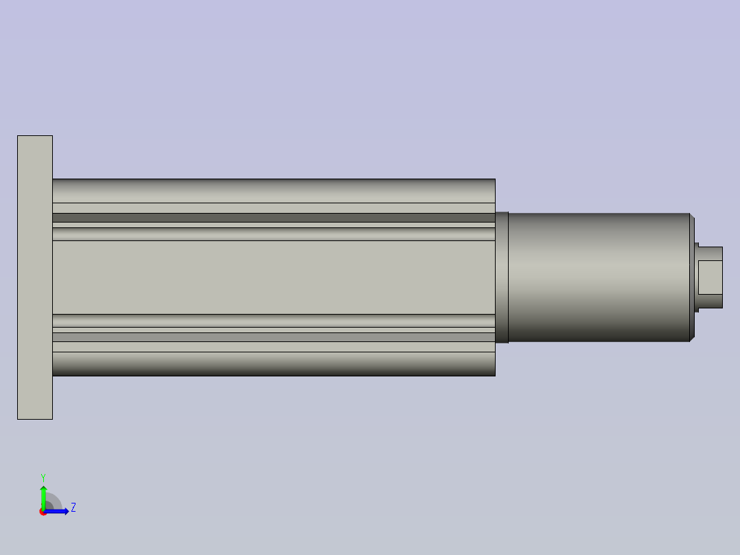 MKG32-30RZ-M9P旋转夹紧气缸左视图