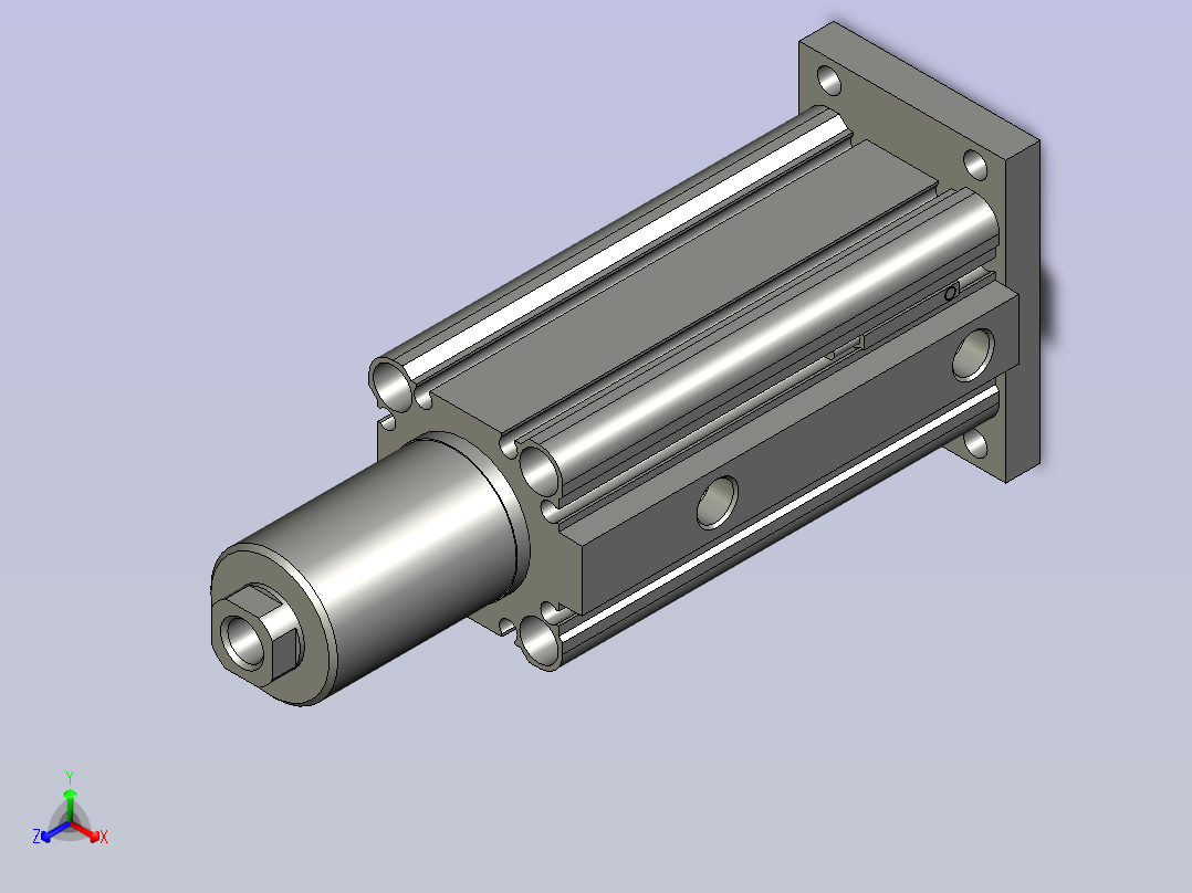 MKG32-30RZ-M9P旋转夹紧气缸正等轴测图