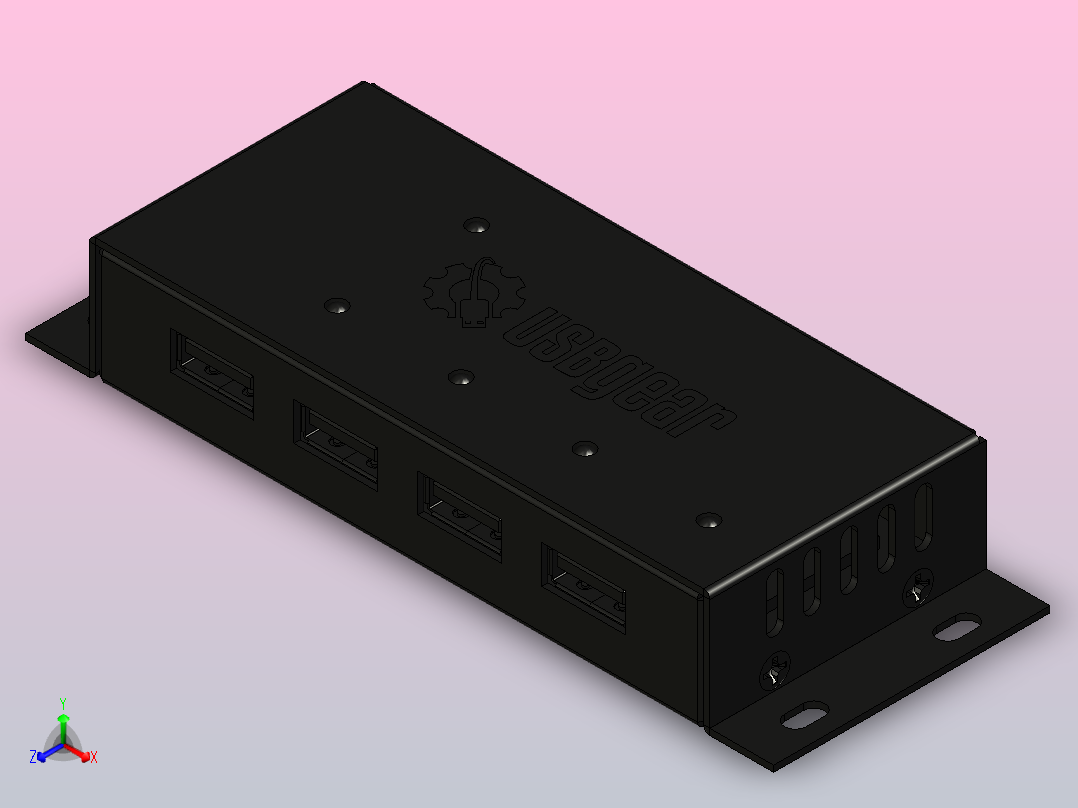 端口usb   gen 迷你高功率集线器w端口状态LED 主视图