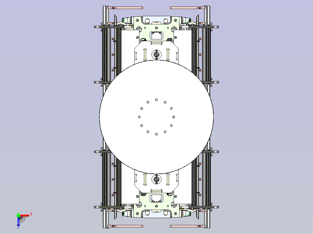 一款煤袋的双抓手设计俯视图