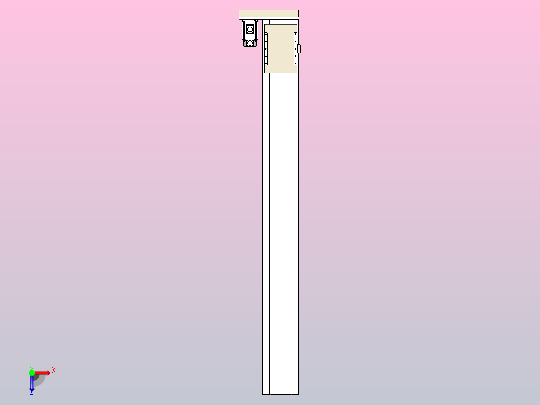 滚珠丝杠直线轴带导轨全封闭TPA-HCR-220D-3210C-L1950-MR-C-P1K-N3俯视图