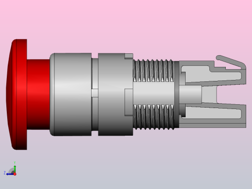 急停开关3D模型右视缩略图