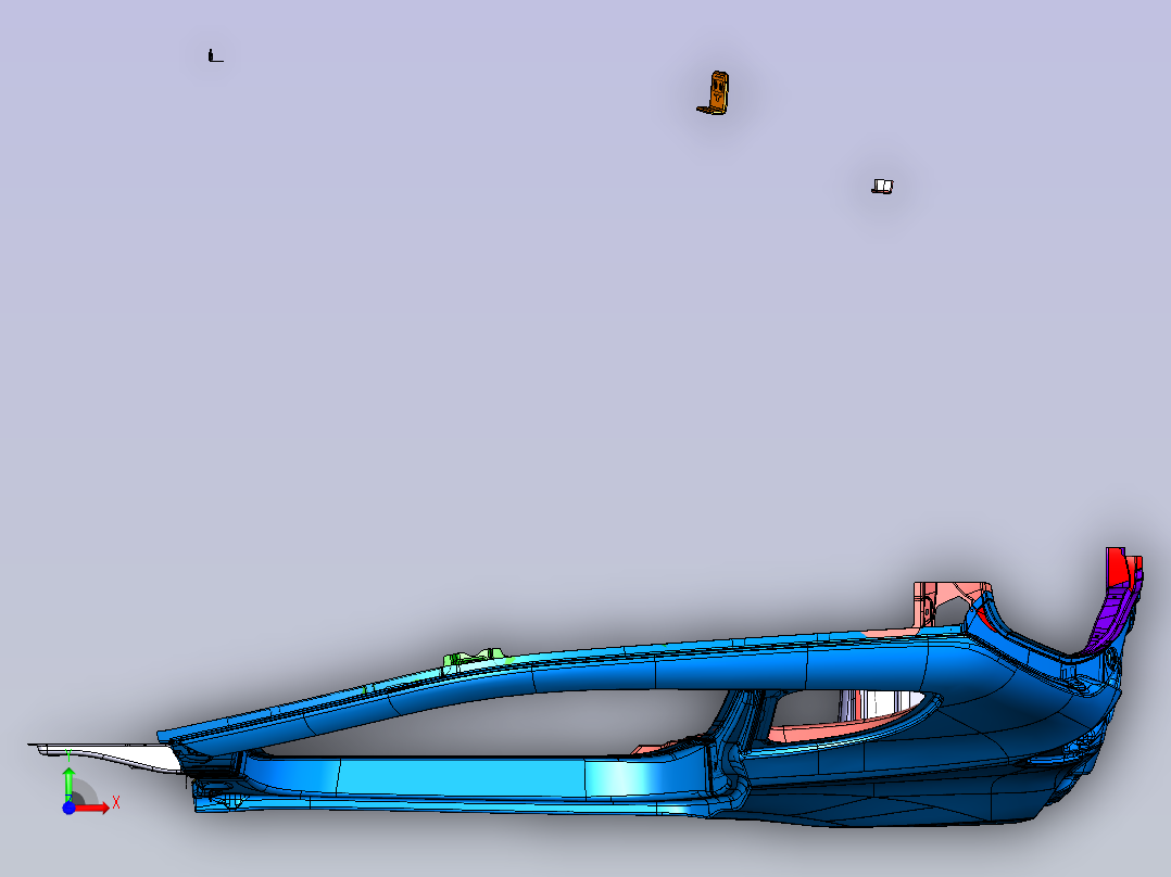 众泰知豆2EV 车身 5400(SIDE WALL)前视图