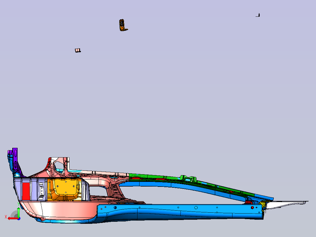 众泰知豆2EV 车身 5400(SIDE WALL)后视图