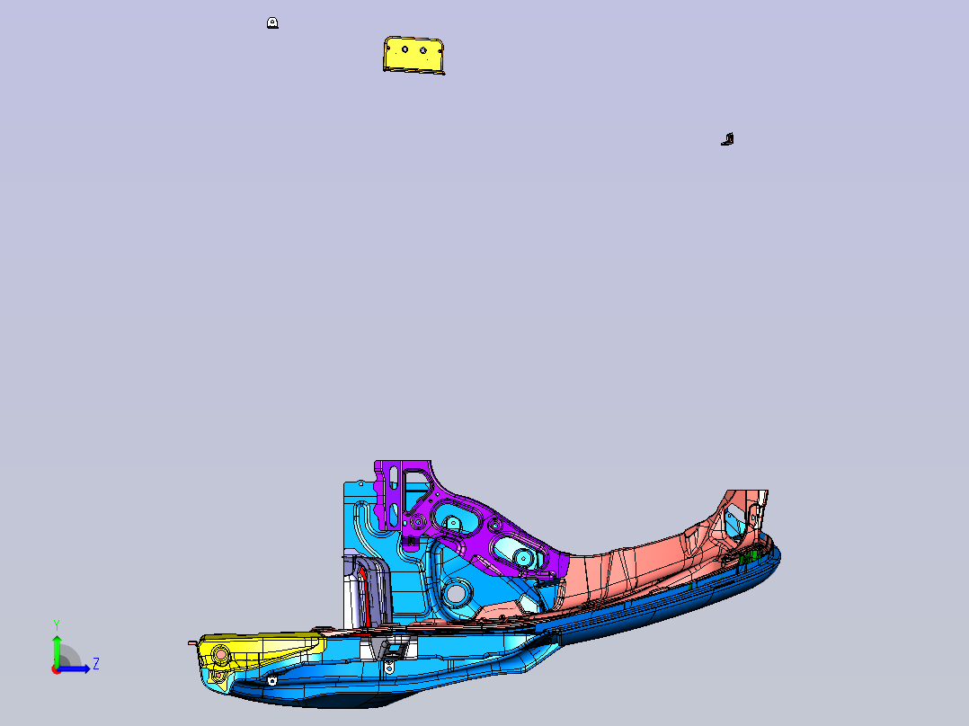 众泰知豆2EV 车身 5400(SIDE WALL)左视图