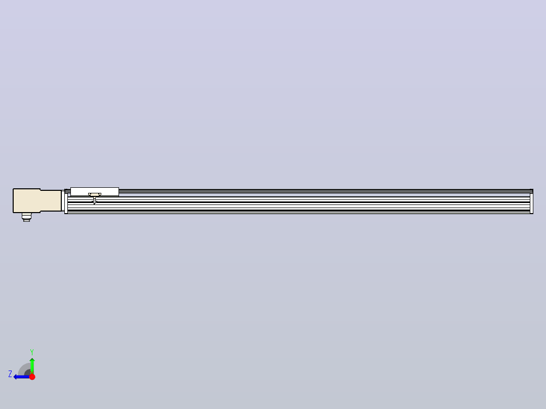 皮带直线轴半封闭可选导轨TPA-HNB-220D-176-L1850-MR-Y-P1K-N3右视图