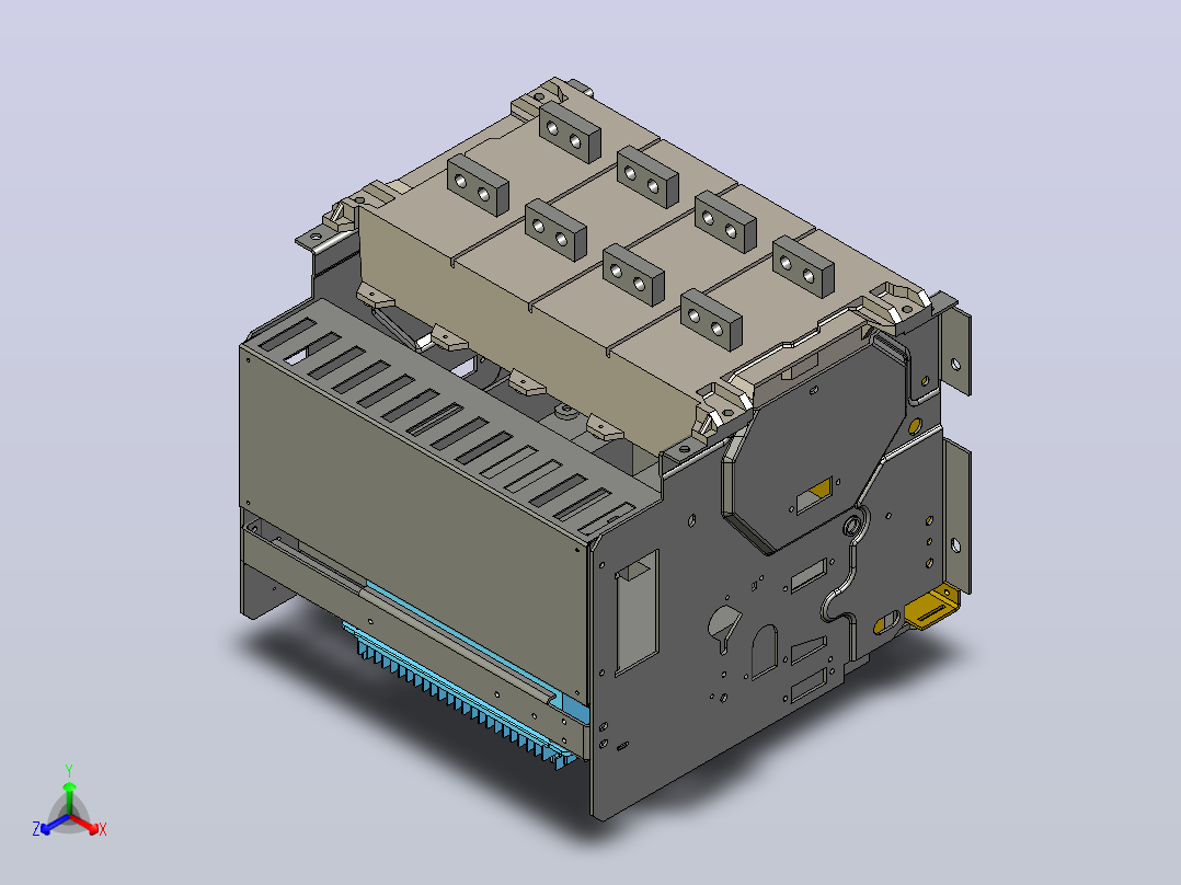 NA1-2000X-800～1600 4P抽屉万能式断路器三维模型202202正等轴测图