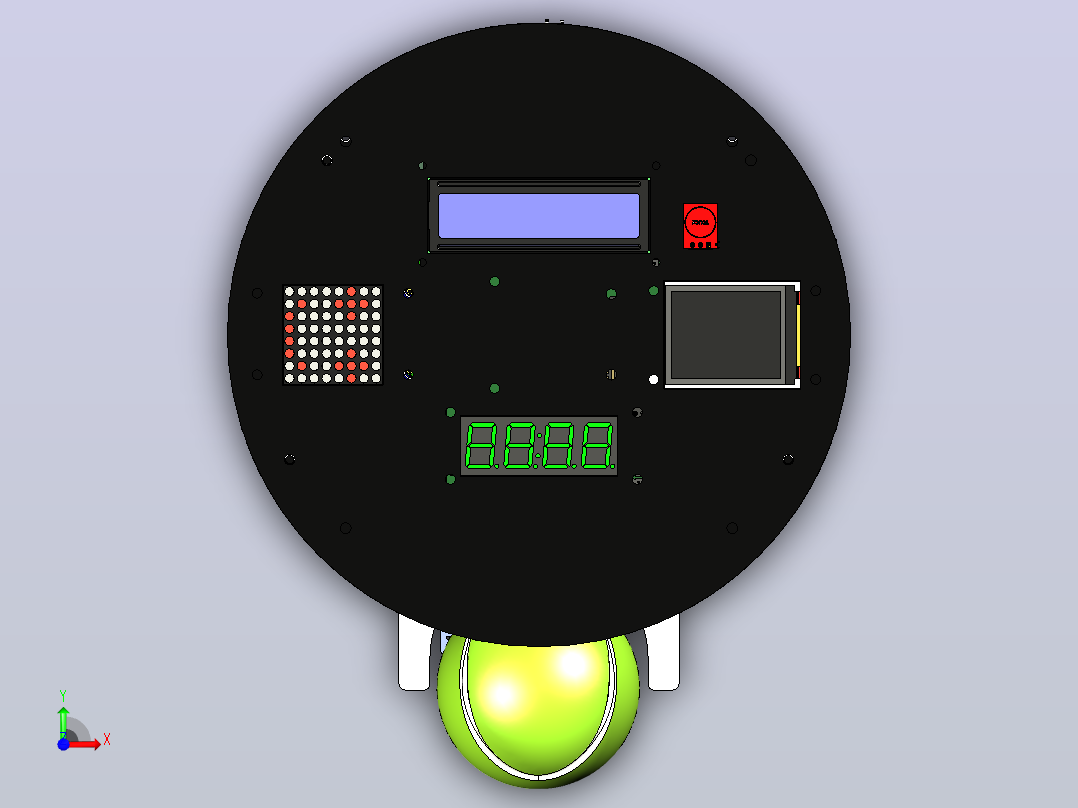 ESP32编程网球足球小车前视图