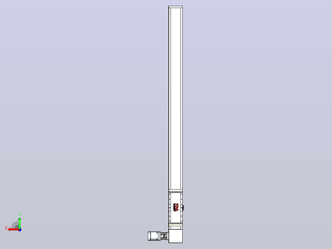 伺服电机集成皮带传动直线执行器TPA-OCB-140-256-L1650-DL-J90-N3后视图