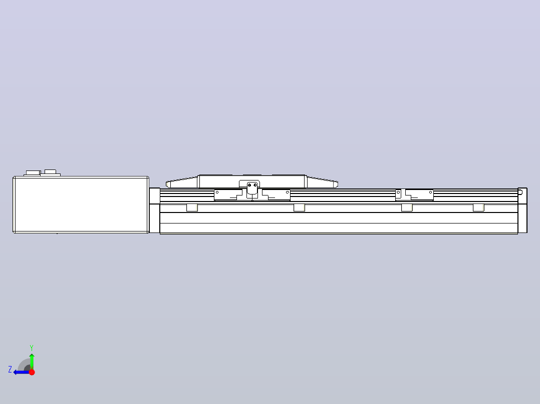 机器人皮带驱动直线轴TPA-GCB-150-P80-L200-QR-M75-N3右视图