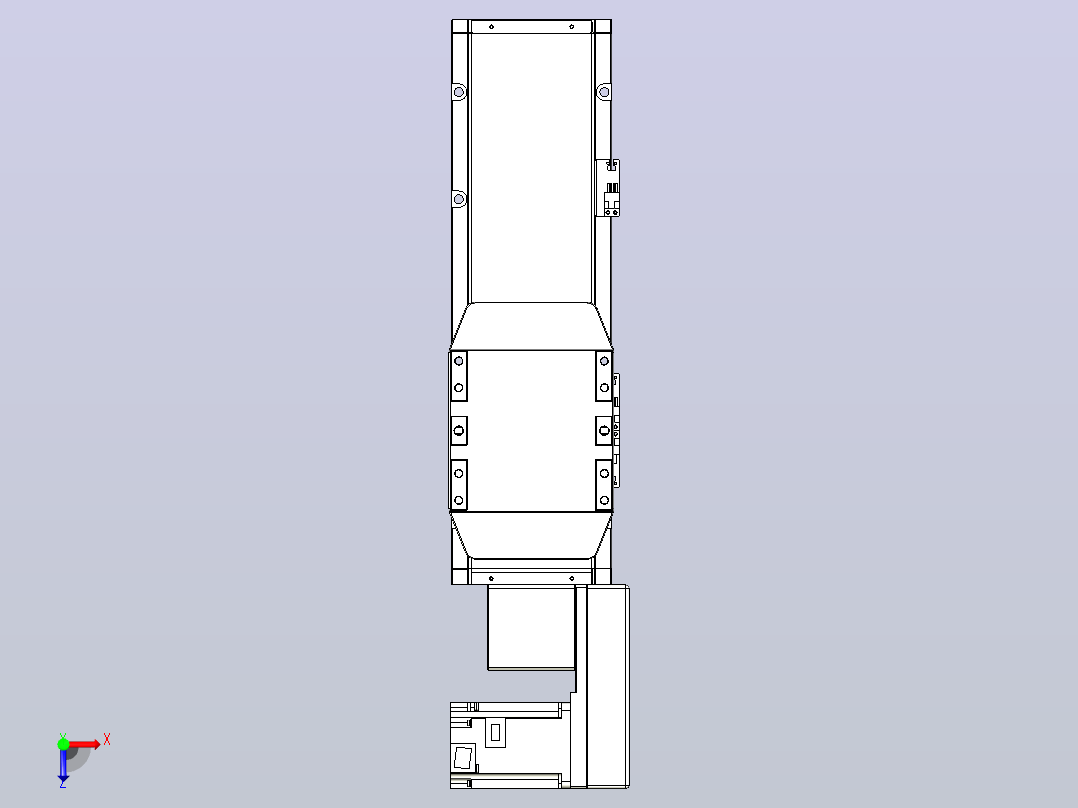 机器人皮带驱动直线轴TPA-GCB-150-P80-L200-QR-M75-N3俯视图