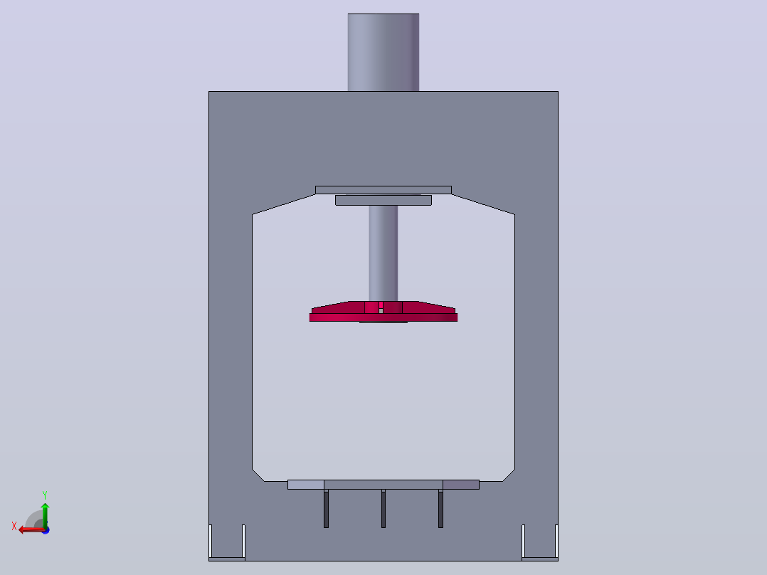 轮胎压力机-solidworks后视图