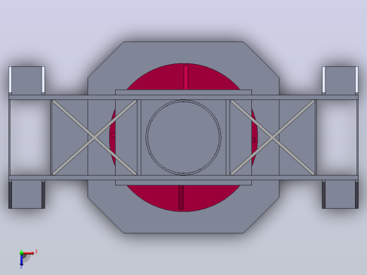 轮胎压力机-solidworks俯视缩略图