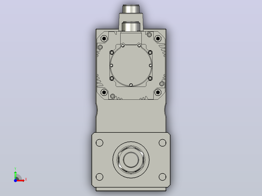 MTA80-150-P05-FF-P-P1500(2000)W-S3 MTA80电动缸 最大负载20KN 额定出力10KN 1500(2000)W电机间接安装前视图
