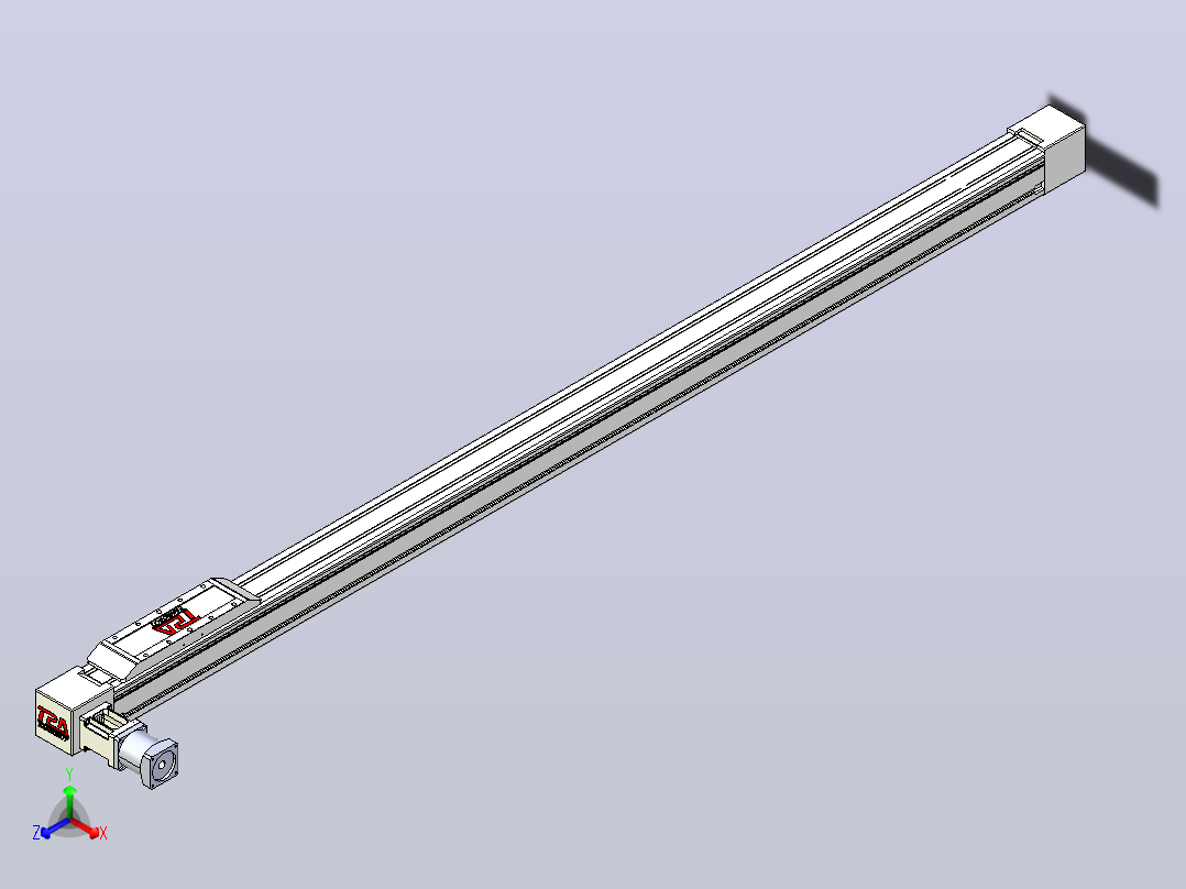 伺服电机集成皮带传动直线执行器TPA-OCB-80-140-L1650-DR-J60-N3主视图