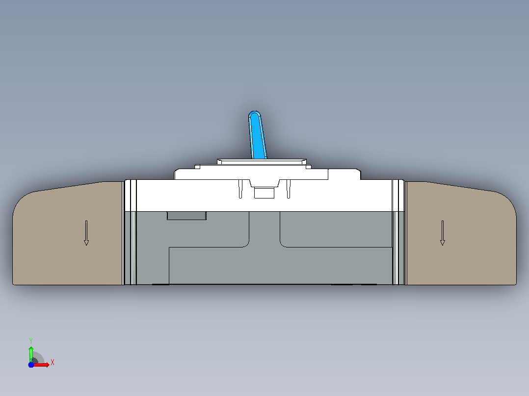 NM5-630 3P塑料外壳式断路器三维模型202401前视图