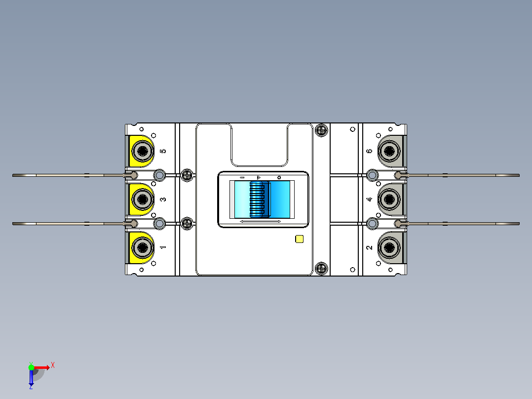 NM5-630 3P塑料外壳式断路器三维模型202401俯视图
