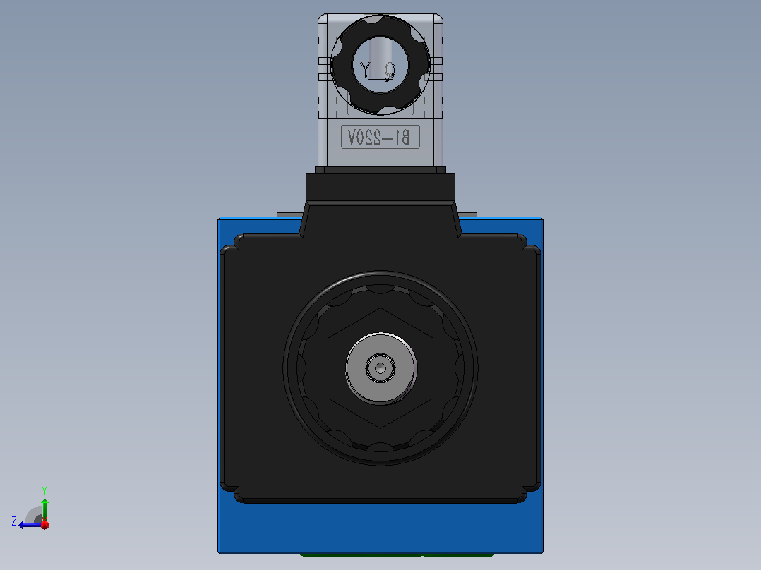 WE10B 电磁换向阀220V右视图