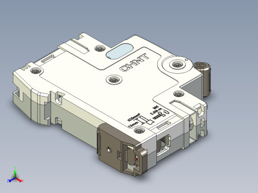 NB8-63H 1P小型断路器三维模型202307