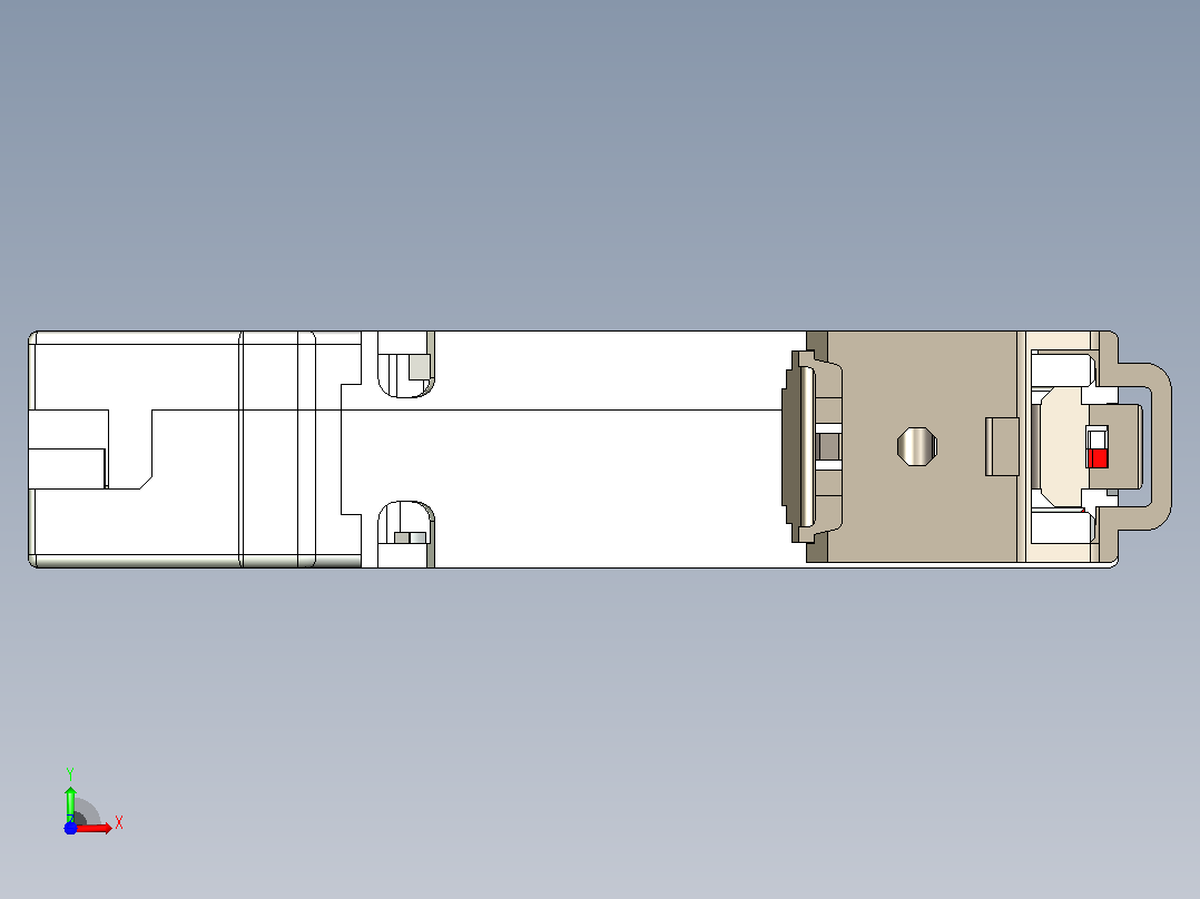 NB8-63H 1P小型断路器三维模型202307前视图