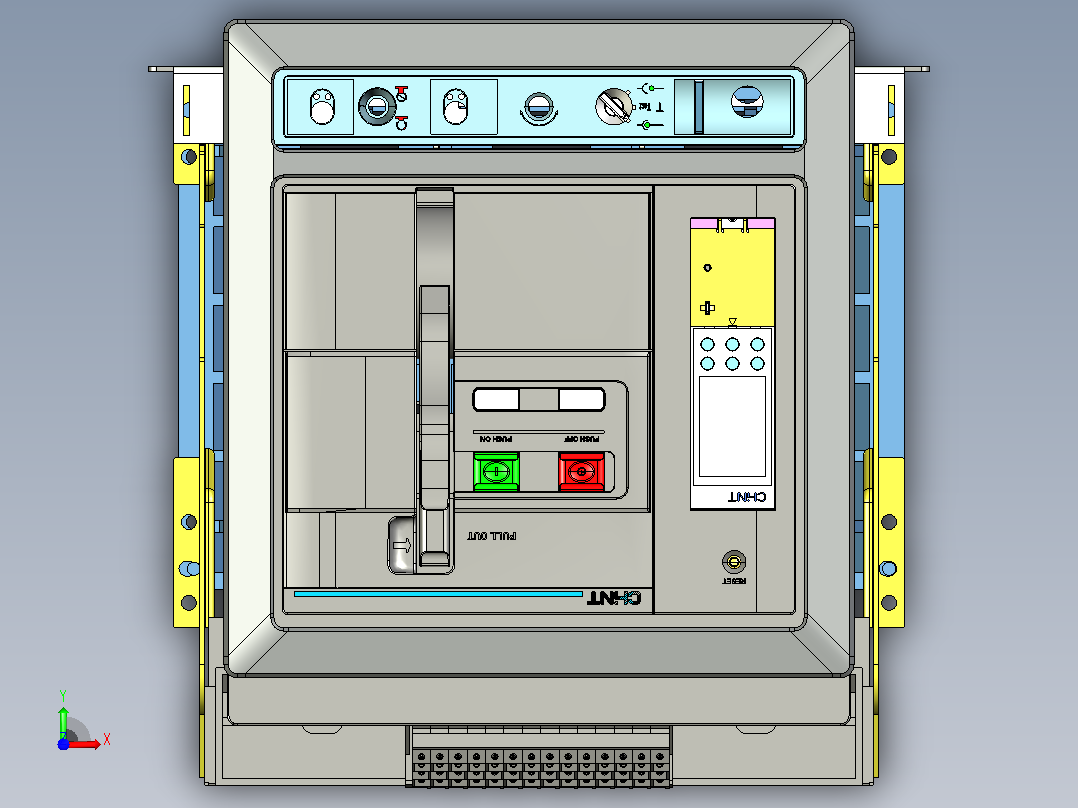 NA8-4000 1600A-2500A 3P 抽屉式-垂直接线+门框202409前视图