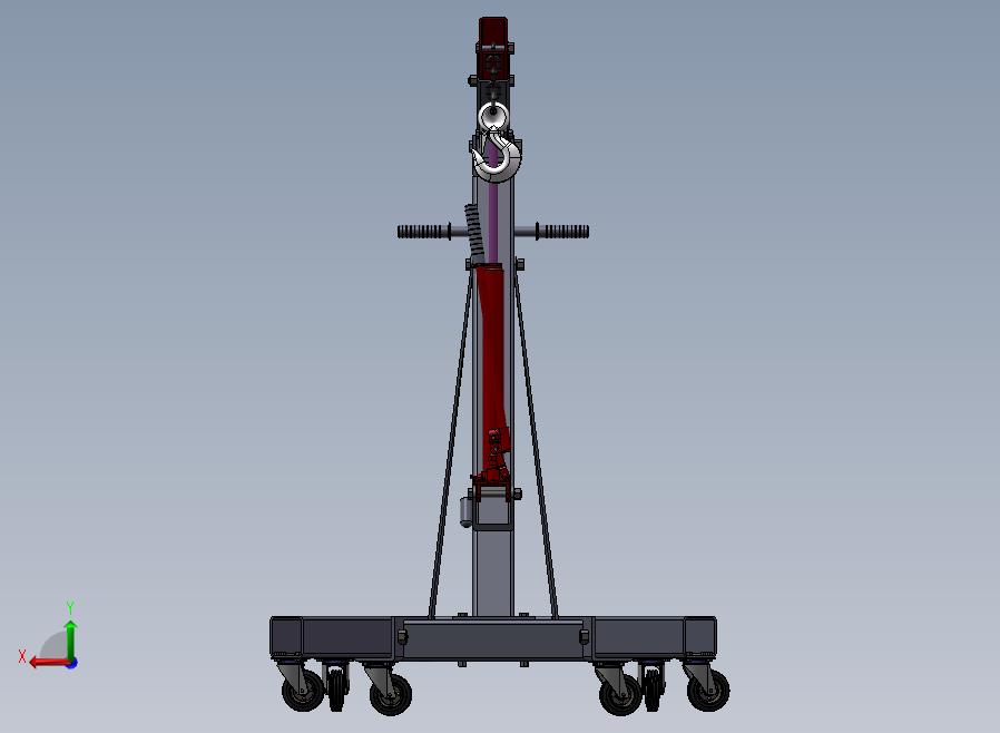B09-单臂液压吊车后视图