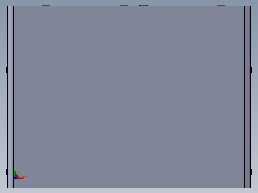 电子机箱结构设计(sw12+说明书+cad)前视图