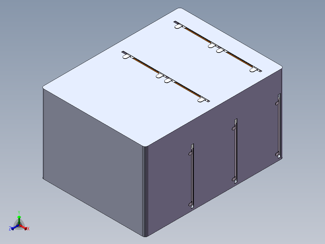 电子机箱结构设计(sw12+说明书+cad)正等轴测图
