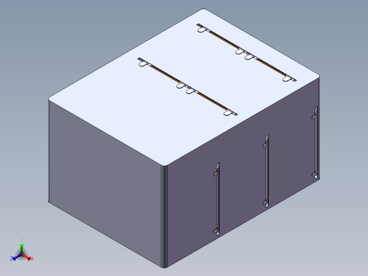 电子机箱结构设计(sw12+说明书+cad)正等轴测缩略图