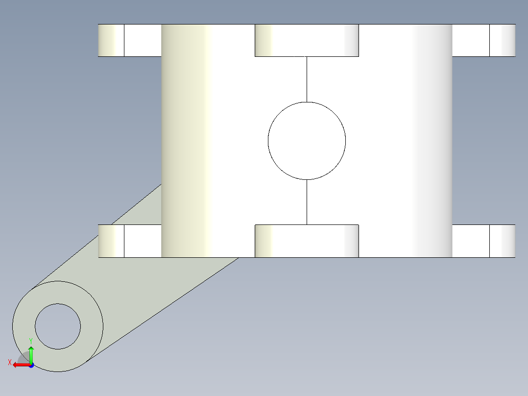 节气门体3D模型后视图
