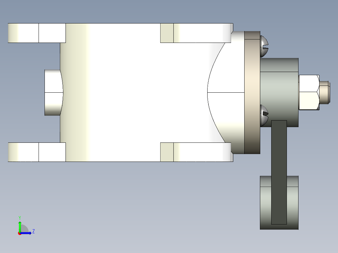 节气门体3D模型左视图