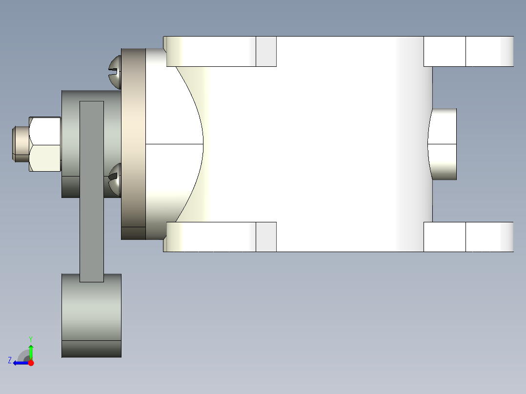 节气门体3D模型右视图